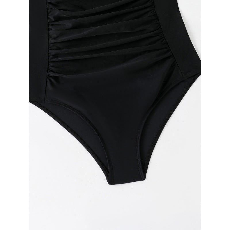 Damen Einteiliger Badeanzug mit figurformendem Schnitt und elegantem Neckholder Drune