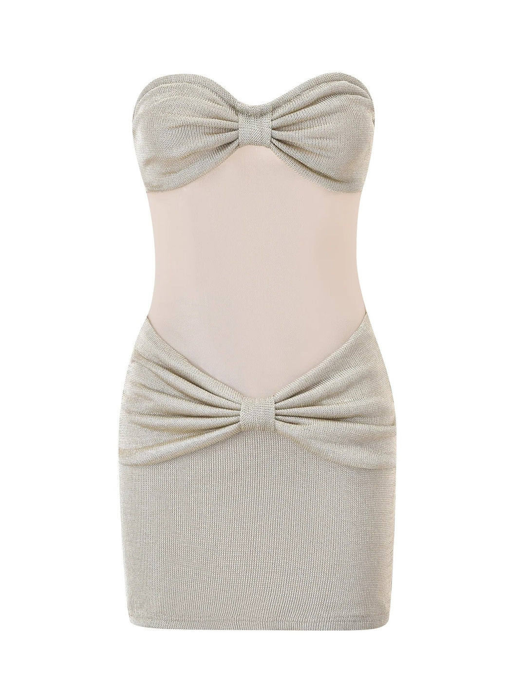 Damen Bandeau Minikleid mit raffiniertem Rüschenelement Drune
