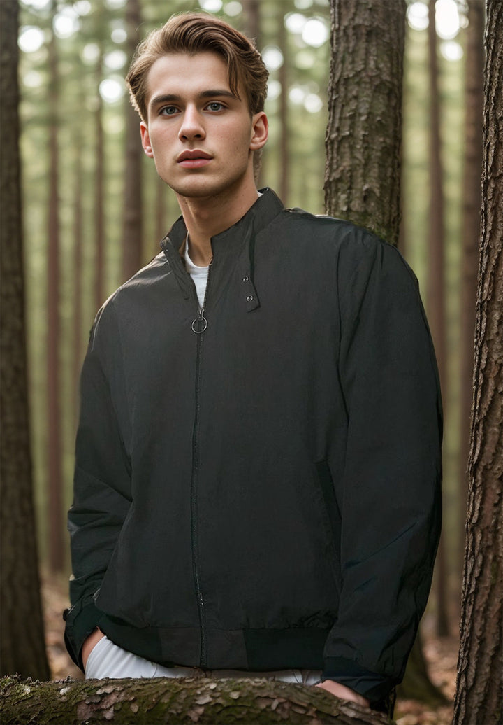 Herren leichte Windjacke mit hohem Kragen Drune
