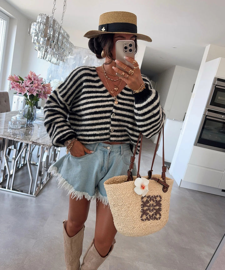 Damen Strickjacke aus feinem Mohairmix Drune