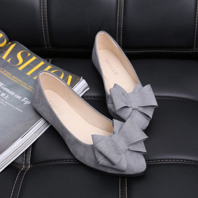 Damen Ballerina mit dekorativen Schleifenapplikationen und bequemer Passform Drune