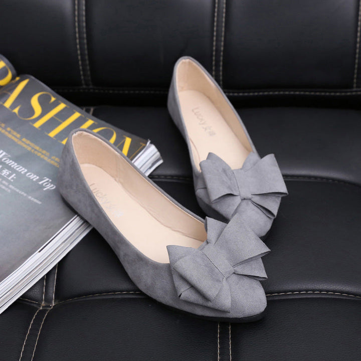 Damen Ballerina mit dekorativen Schleifenapplikationen und bequemer Passform Drune
