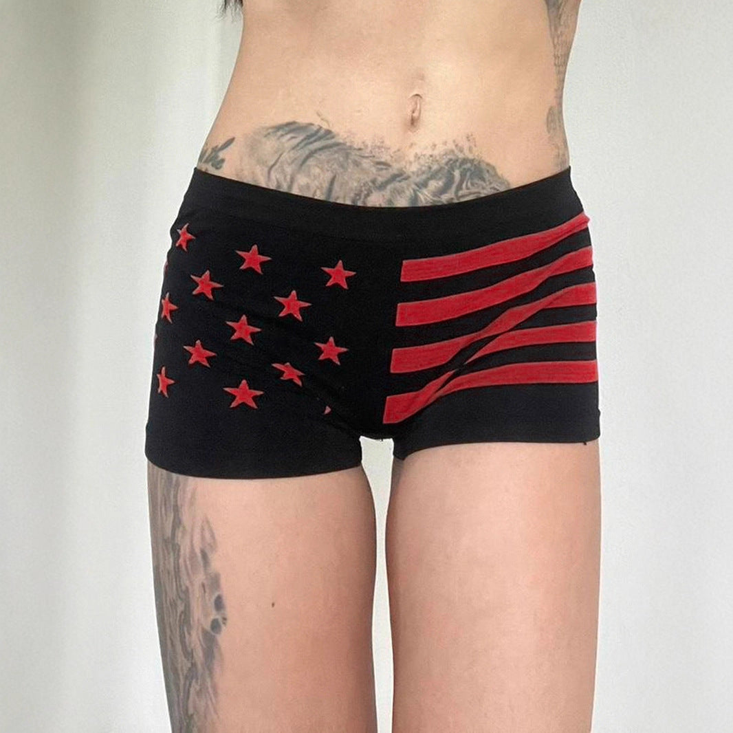 Damen Komfortable Boxershorts mit patriotischem Design Drune