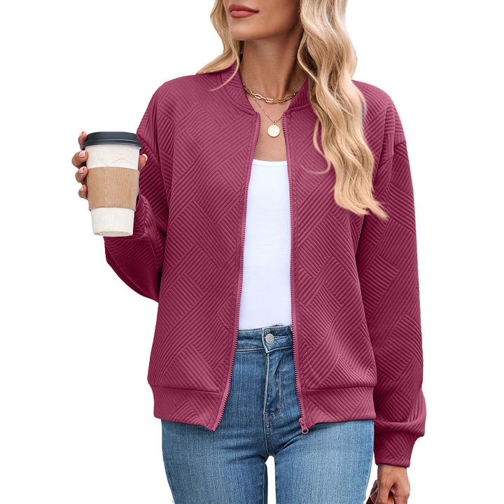 Damen lässige Strickjacke mit strukturiertem Muster und praktischen Taschen Drune
