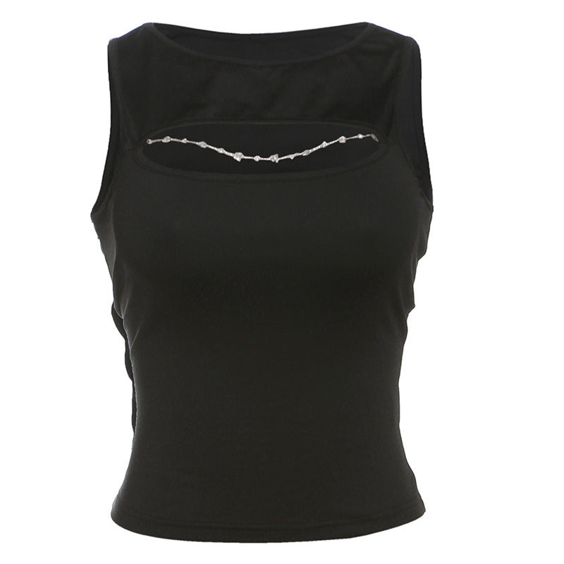 Damen Trendiges Tanktop mit dekorativem Cut-Out und modischen Details Drune
