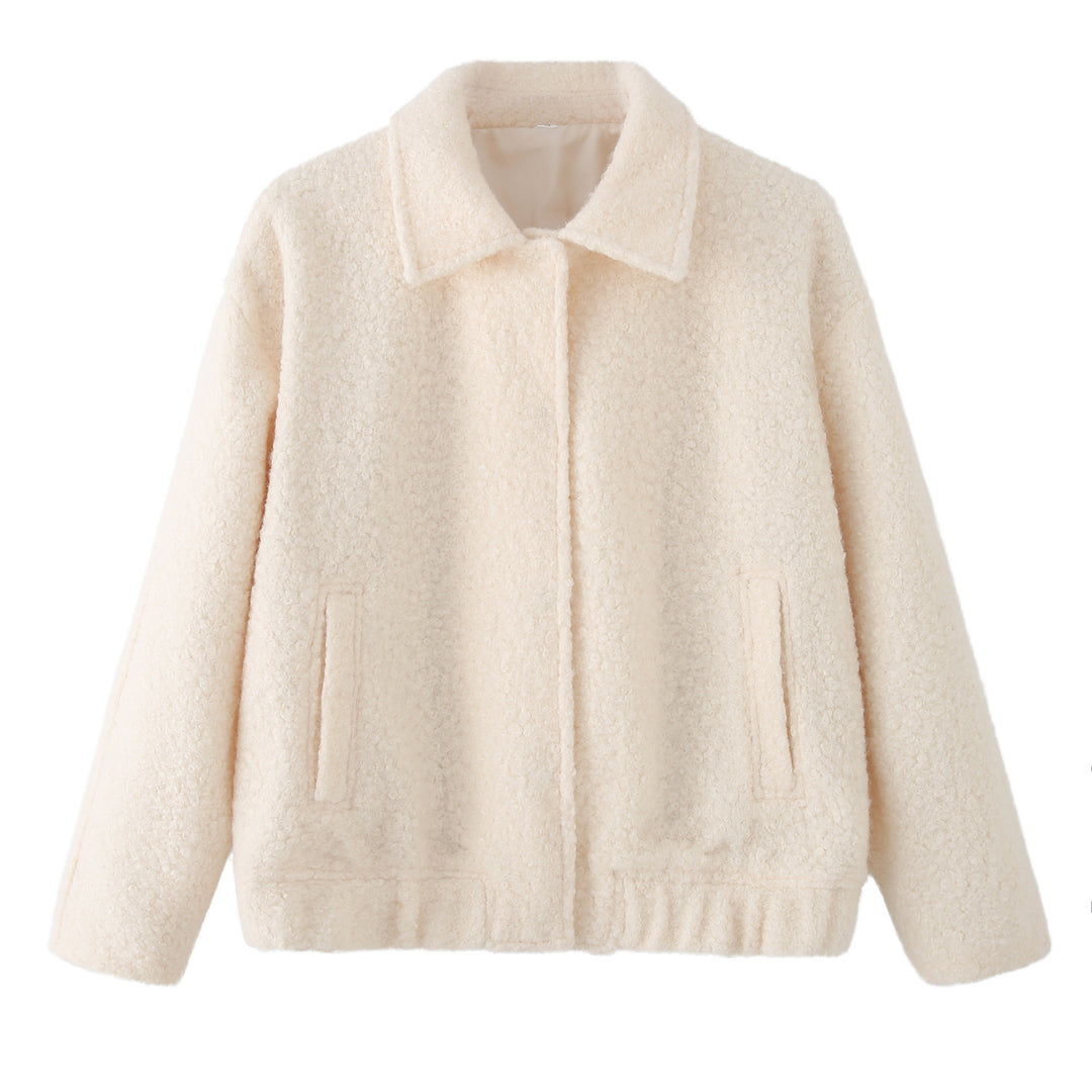 Damen kuschelige Teddyjacke im modernen Schnitt Drune