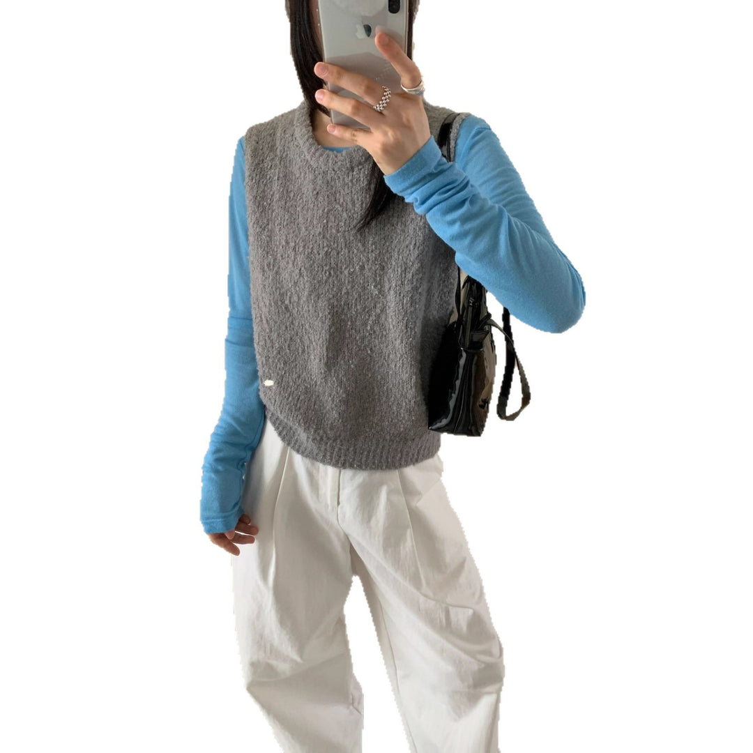 Damen Strickweste mit weichem, flauschigem Material und modernem Schnitt Drune