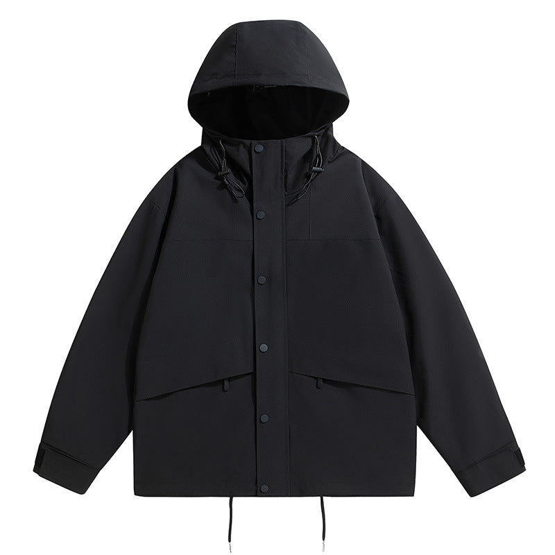 Herren technische Outdoor-Jacke mit wetterfester Kapuze und feuchtigkeitsregulierendem Material Drune