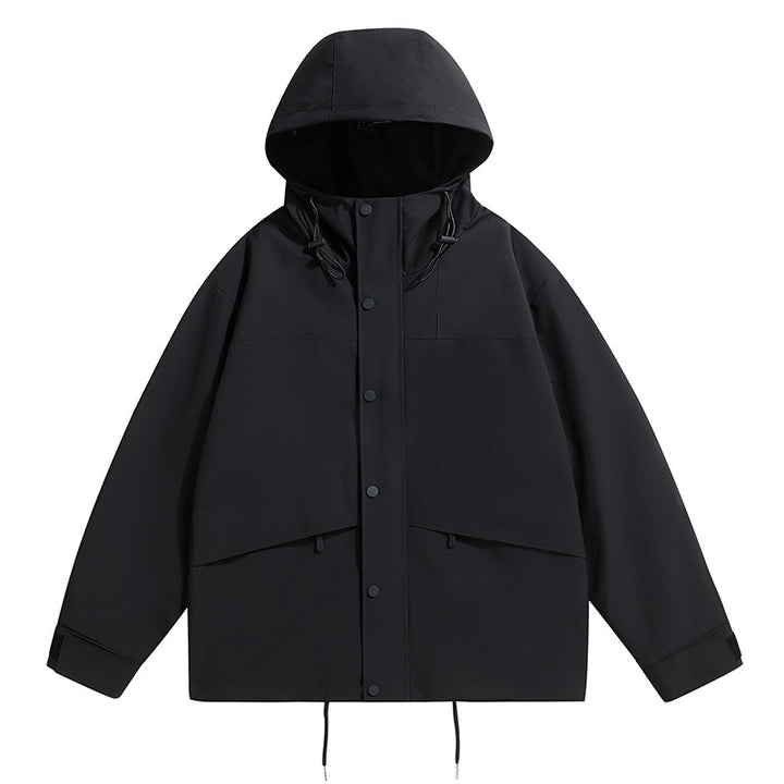 Herren technische Outdoor-Jacke mit wetterfester Kapuze und feuchtigkeitsregulierendem Material Drune