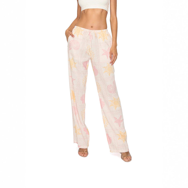 Damen bequeme Schlafhose mit maritimem Muster Drune