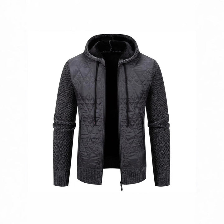 Herren gesteppte Übergangsjacke mit hohem Kragen und modernem Design Drune