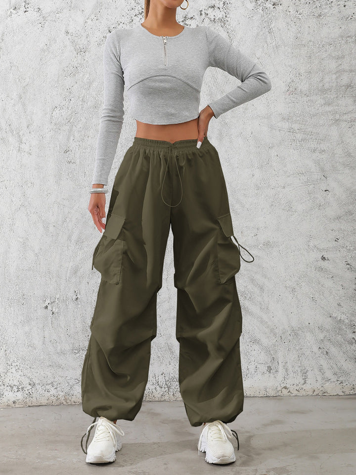 Damen Cargo-Hose mit elastischem Bund und praktischen Seitentaschen Drune