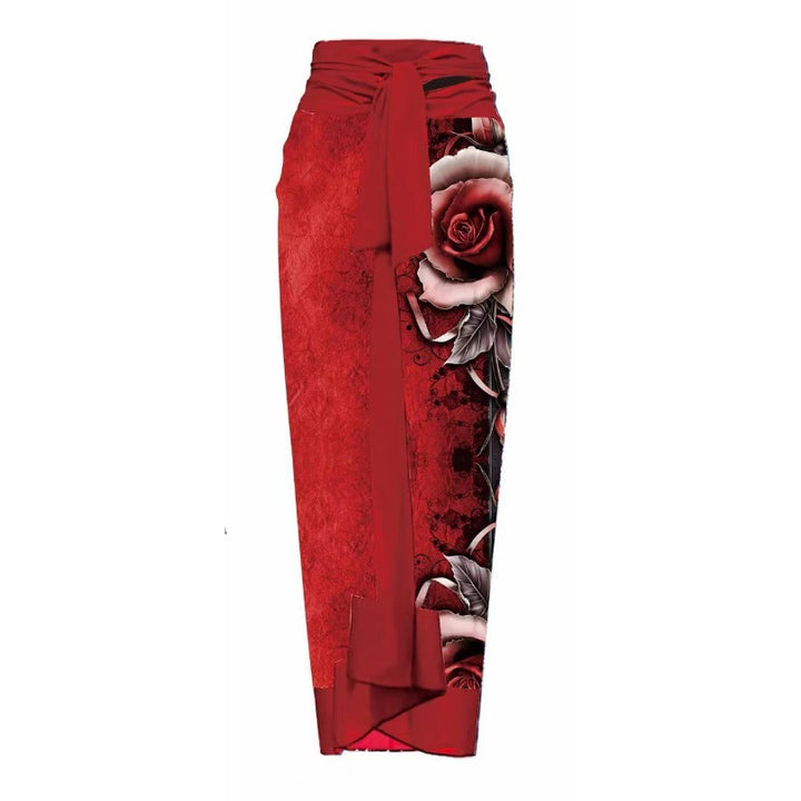 Damen Eleganter Einteiler mit kunstvoller Blumendekoration Drune