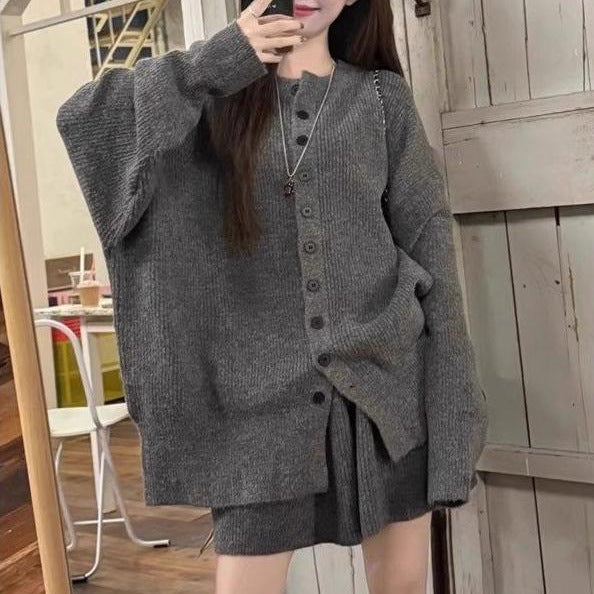Damen Kuschelige Strickjacke im Oversized-Stil Drune