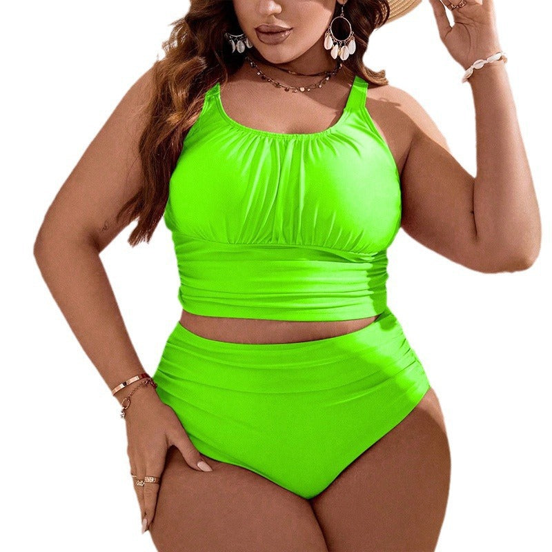 Damen Hochtailliertes Bikini-Set mit modernem Crop-Top Drune