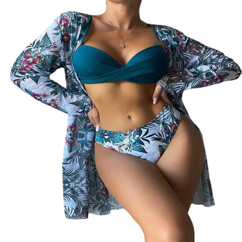 Damen Strandkimono mit floralem Design Drune