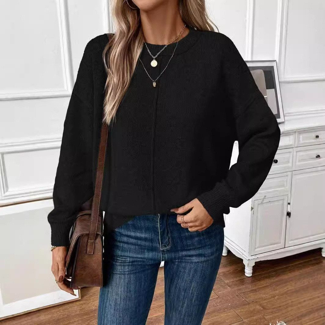 Damen lässiger Strickpullover mit oversized Schnitt Drune