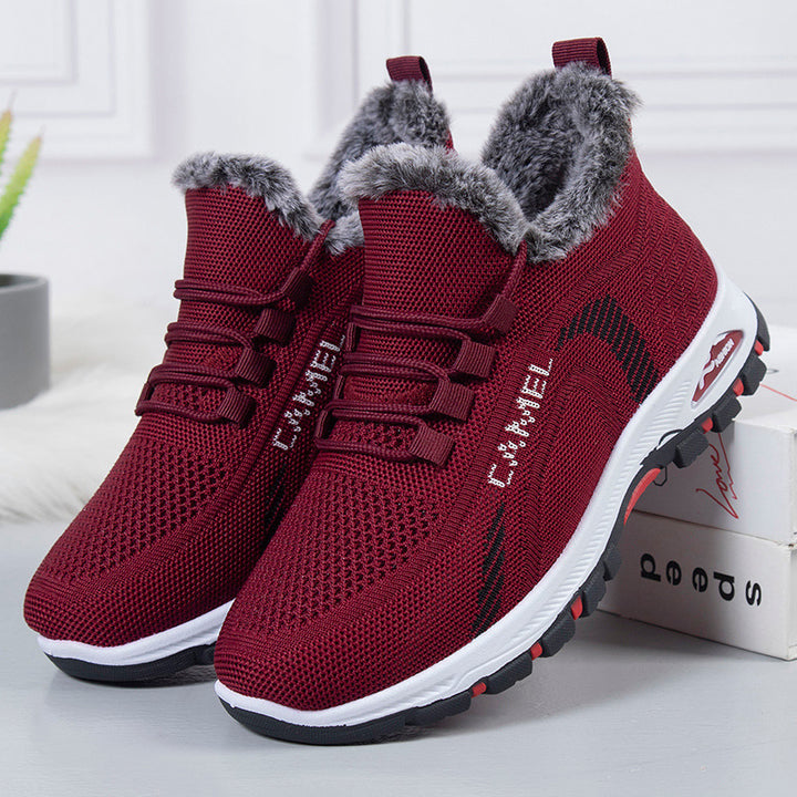 Damen Winterfeste und atmungsaktive Sneakers mit kuscheligem Innenfutter Drune