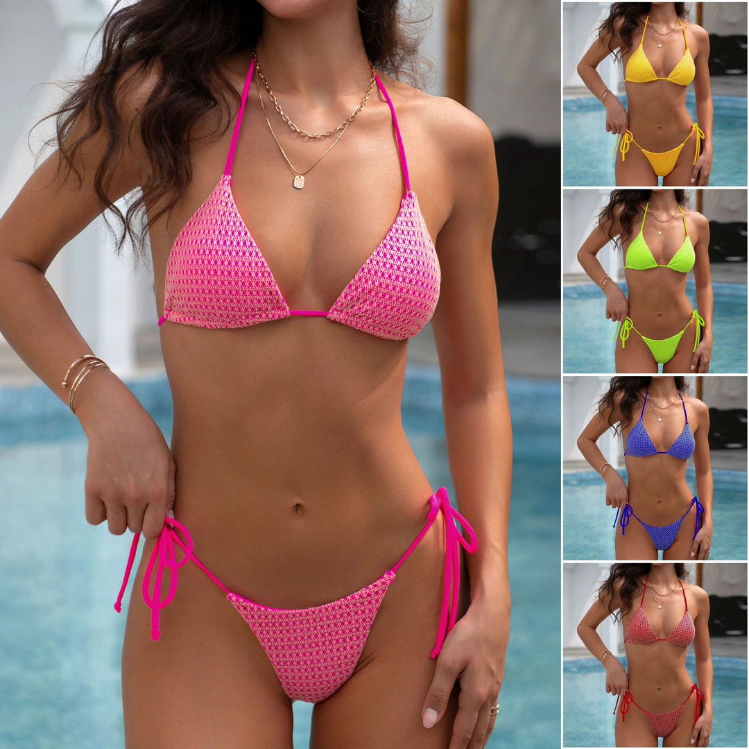 Damen Triangel-Bikini mit hochwertigem Netzstoff und verstellbarem Schnitt Drune