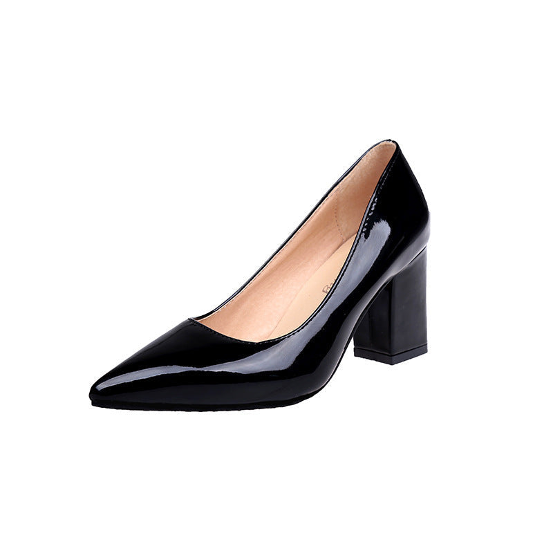 Damen Elegante High Heels mit blockiertem Absatz und modernem Acrylfinish Drune