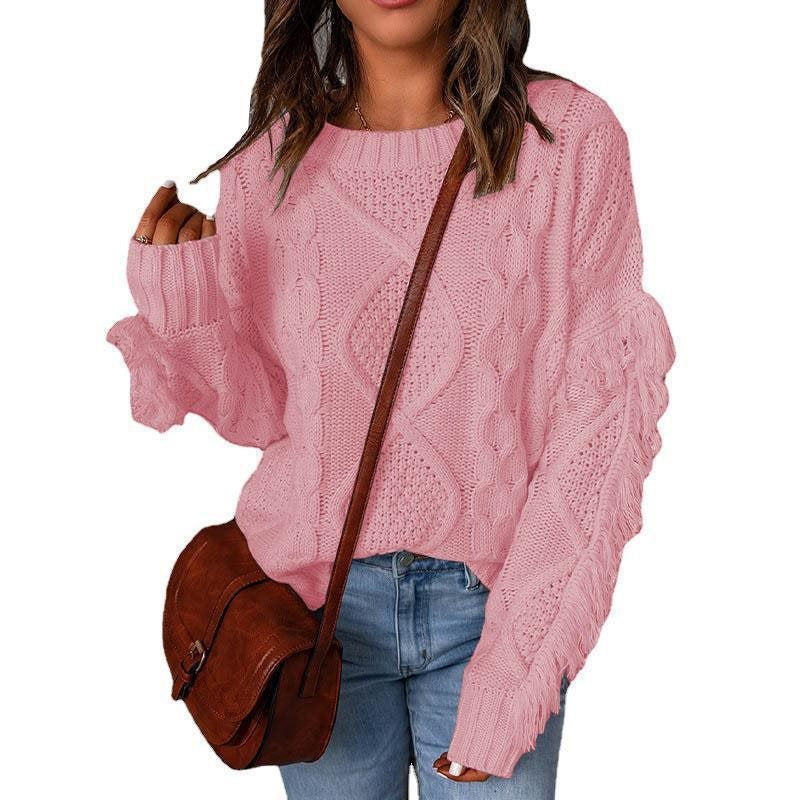 Damen Pulli mit strukturiertem Strick Drune