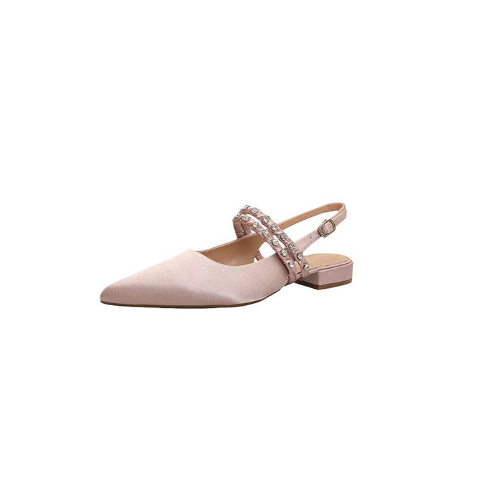 Damen elegante Slingback Ballerinas mit zierlichem Schmuckdetail Drune
