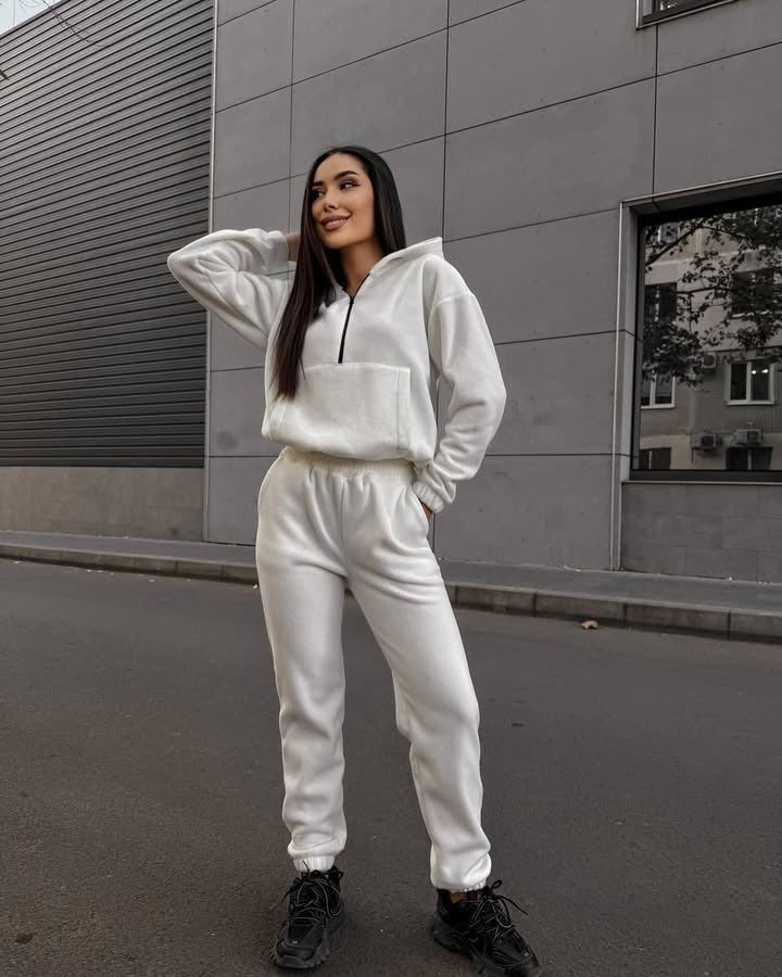 Damen sportlicher Hoodie und Jogginghose Set Drune