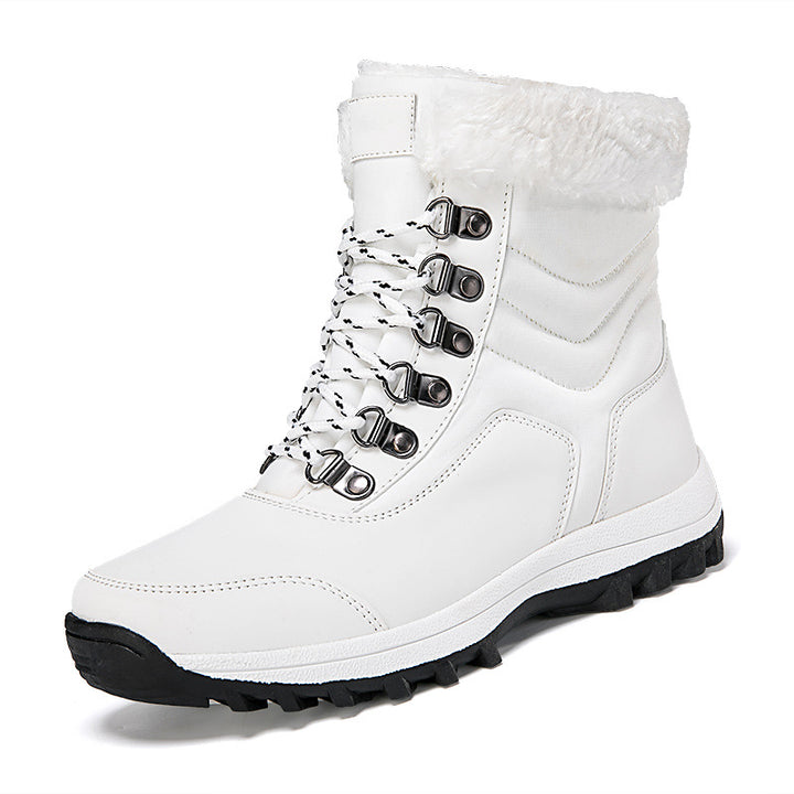 Damen Winterstiefel mit weichem Kunstfellkragen und rutschfester Laufsohle Drune