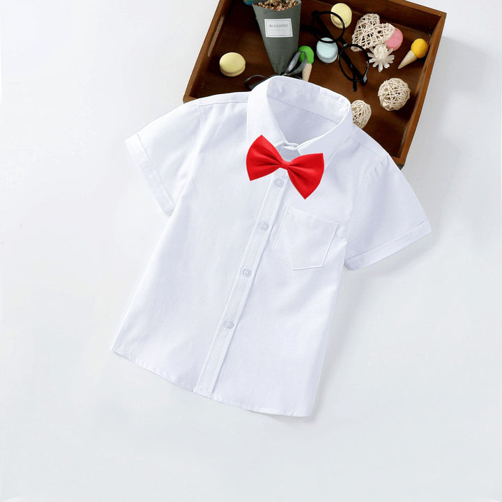 Kinder Kurzarmhemd mit Kragen und Krawatte Drune