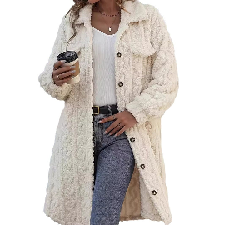 Damen Plüschjacke im lässigen Karodesign Drune