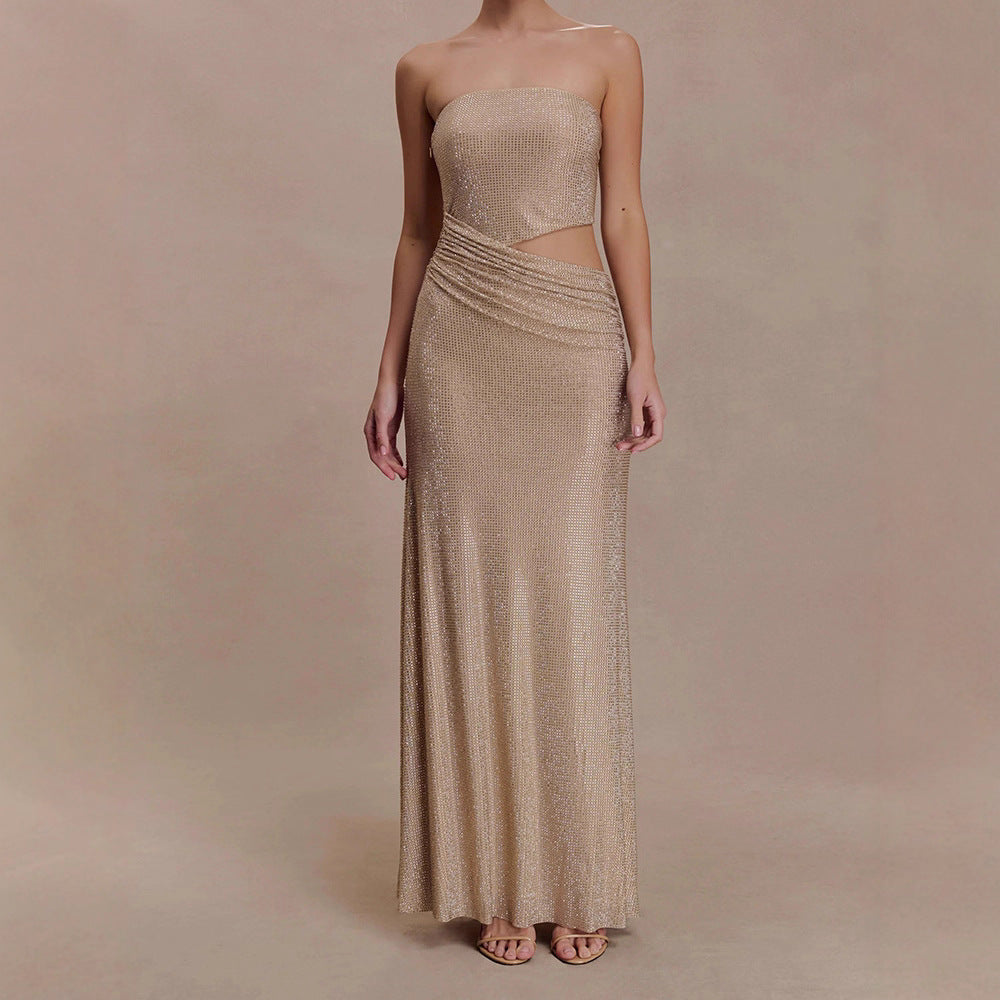Damen Glamouröses Abendkleid mit Raffungen Drune