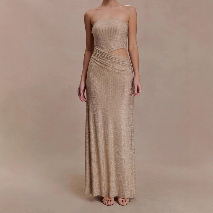 Damen Glamouröses Abendkleid mit Raffungen Drune