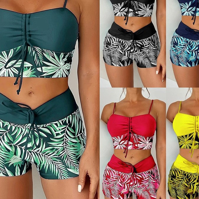 Damen Crop-Top-Bikini mit Short Drune