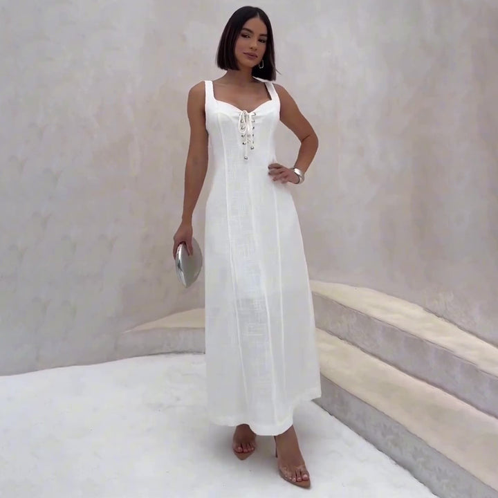Damen Abendkleid mit modischen Schnürdetails und elegantem Schnitt Drune