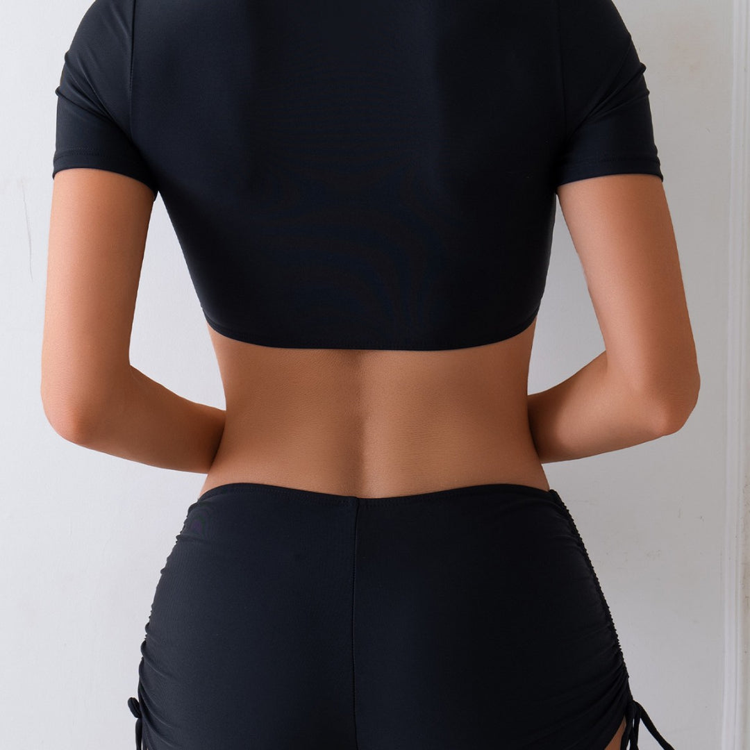 Damen Crop Top und hoch geschnittene Badeshorts Drune