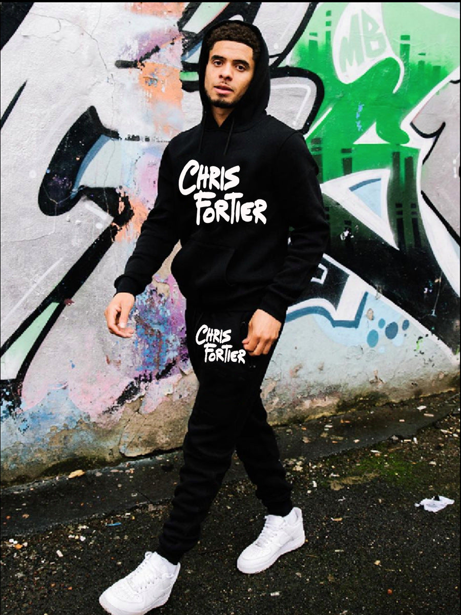Damen Sportliches Hoodie und Sweatpants-Set mit auffälligem Schriftzug Drune