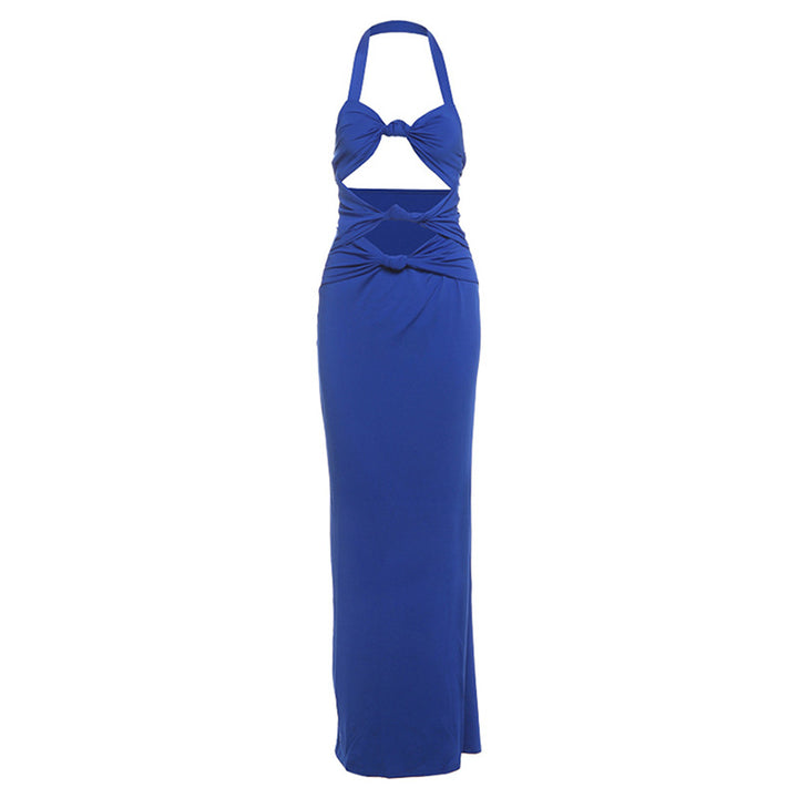 Damen Elegantes Maxikleid mit raffinierten Cut-Outs und Wickeldetails Drune