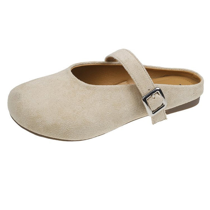 Damen weiche Mokassins mit verstellbarem Riemen und bequemer Innensohle Drune