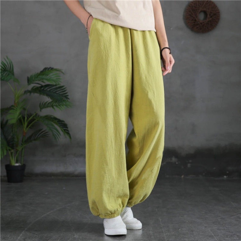 Damen Bequeme Luftpants mit elastischem Bund Drune