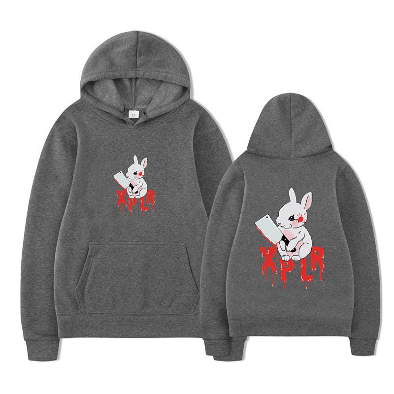Damen Kapuzensweater mit auffälligem Cartoon-Motiv und bequemer Passform Drune