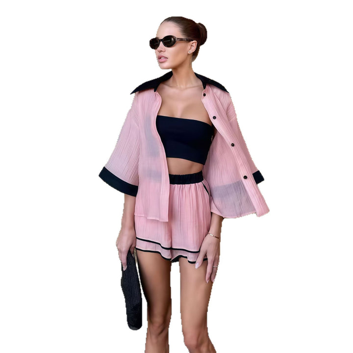 Damen Modische Strandjacke mit weit geschnittenen Ärmeln und eleganten Details Drune