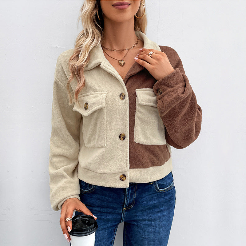 Damen Fleecejacke mit Taschen und modischem Schnitt Drune