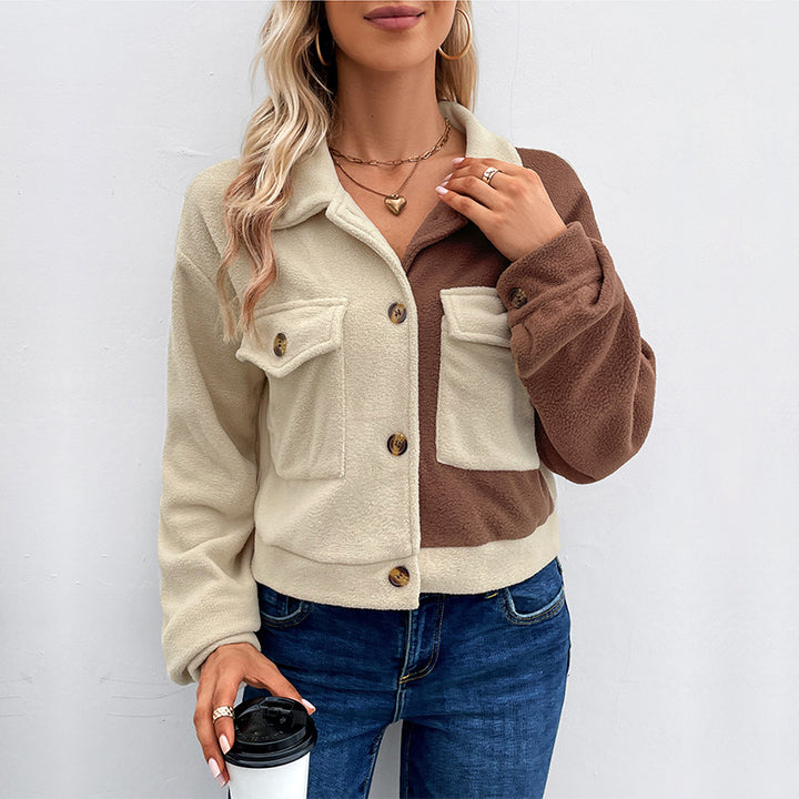 Damen Fleecejacke mit Taschen und modischem Schnitt Drune