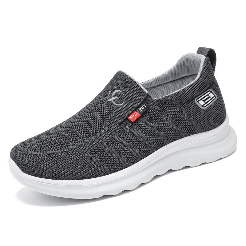 Herren nan atmungsaktiver gestrickter Slip-On Sneaker mit elastischem Einstieg und stoßdämpfender EVA-Zwischensohle Drune
