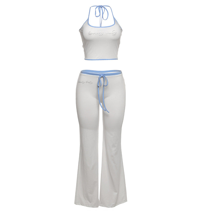 Damen Sportliches Zweiteiler-Set mit bra und weit geschnittener Hose Drune