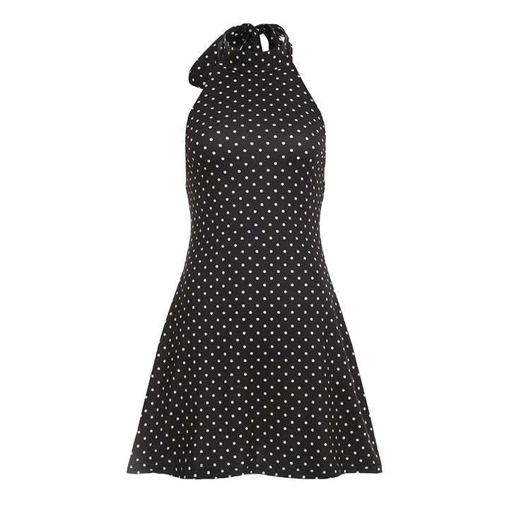 Damen Sommerliches Halterneck-Kleid mit verspieltem Polka-Dot-Muster Drune
