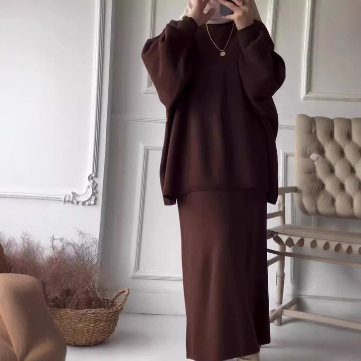 Damen lässiges Maxikleid mit oversized Schnitt und eleganten Details Drune