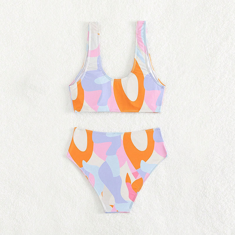 Damen Hochtailliertes Bikini-Set mit raffinierten Rüschendetails Drune