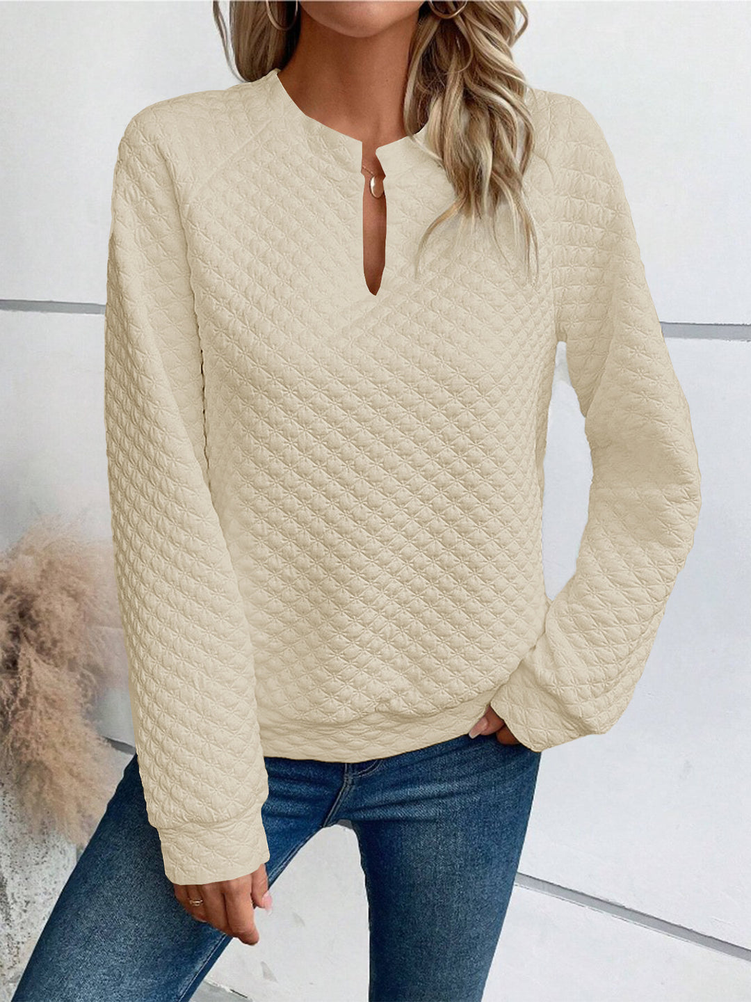 Damen Sweatshirt mit strukturiertem Design Drune