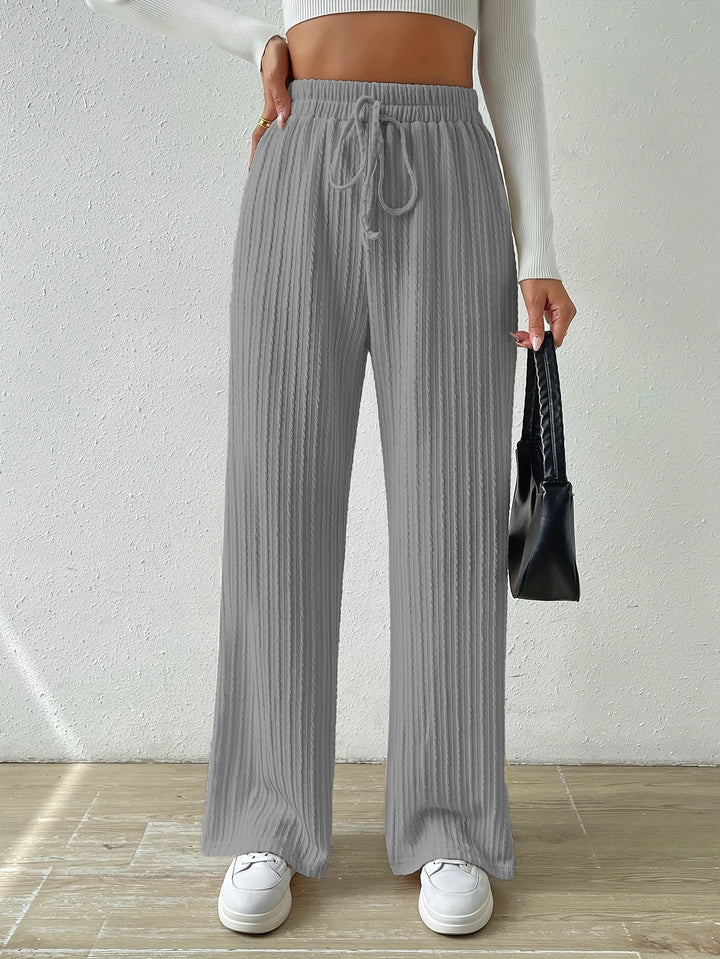 Damen Bequeme Stoffhose mit strukturierter Oberfläche Drune